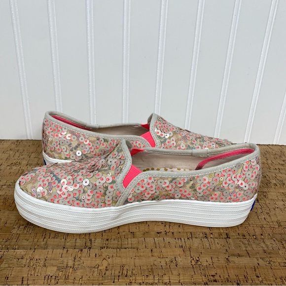 Keds Triple Decker Sequin Slip-On Shoes - Picture 8 of 12